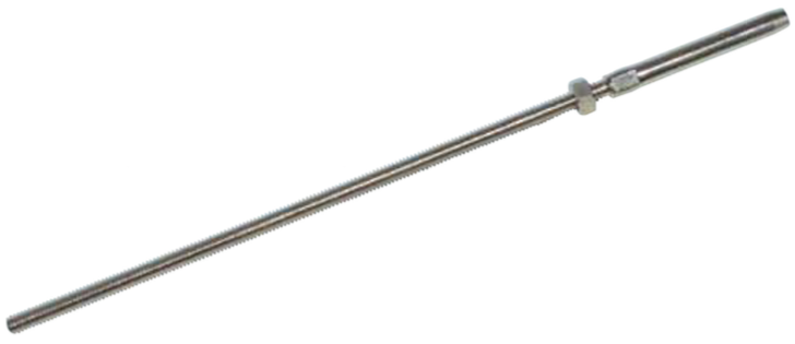Stainless Steel Swage Threaded Stud End Fitting Extra Long (10")
