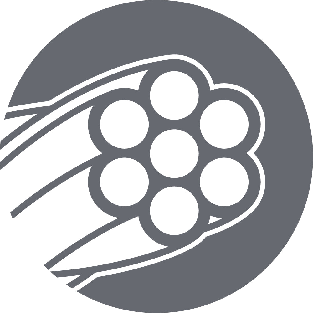 Cross section of 1x7 galvanized strand/cable/guy