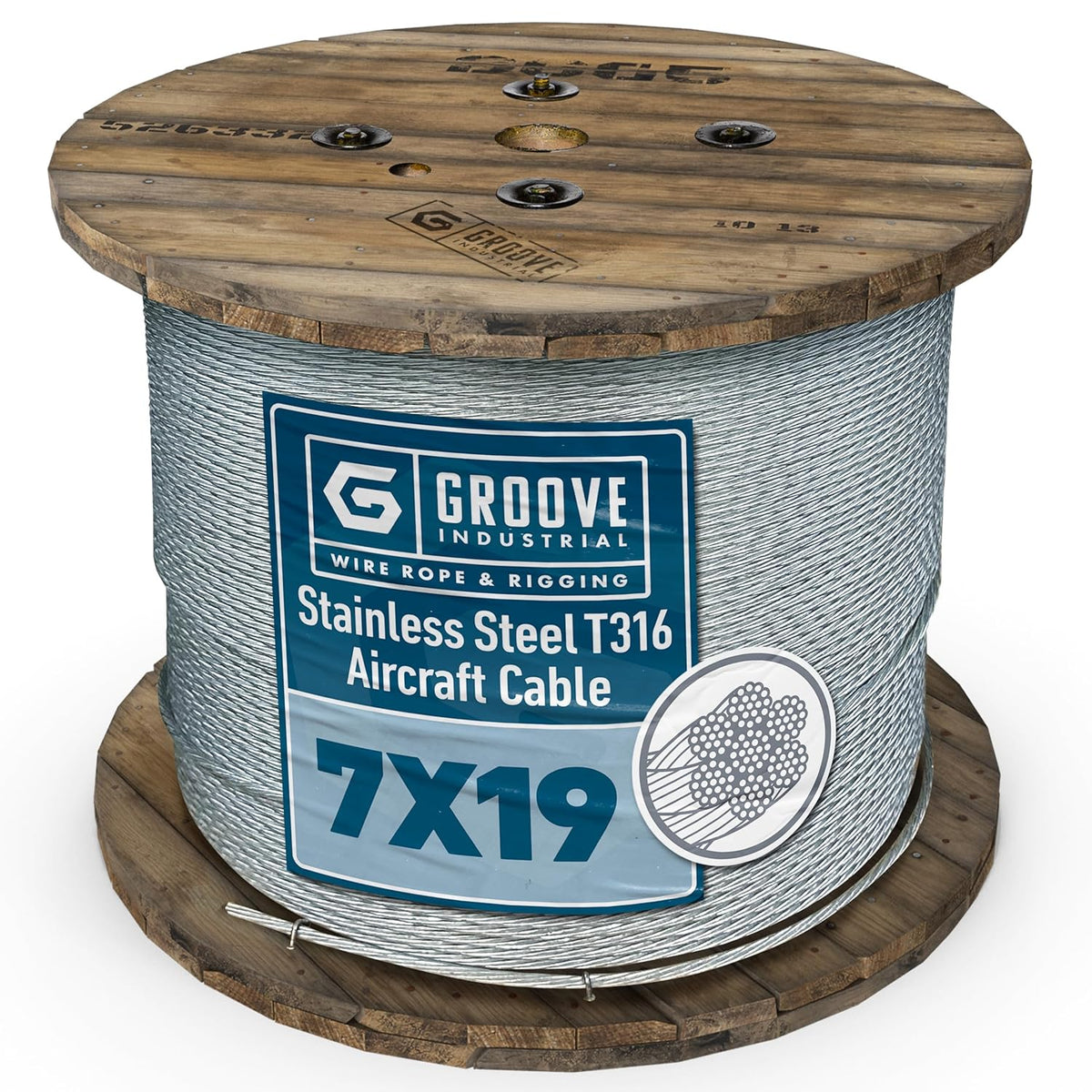 1/4" 7x19 Stainless Steel T316 Aircraft Cable