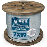 1/4" 7x19 Stainless Steel T304 Aircraft Cable