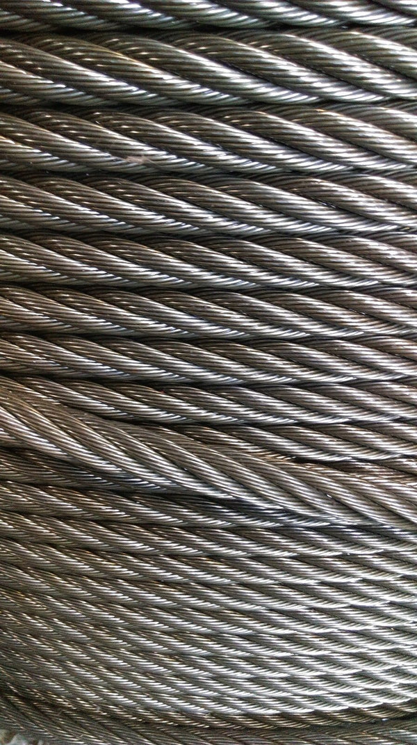6x26 IWRC Bright Wire Rope - Groove Industrial